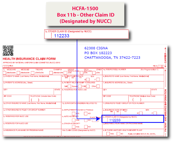 HCFA-1500 Box 11b - Other Claim ID