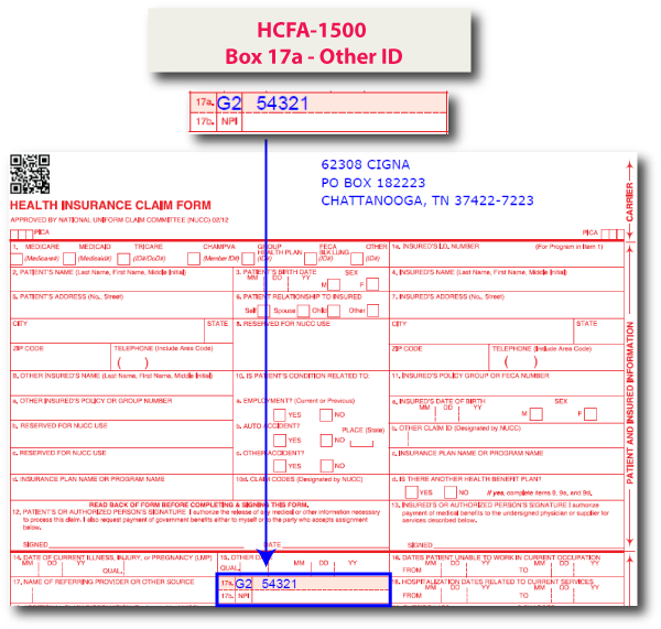 HCFA-1500 Box 17a - Provider ID